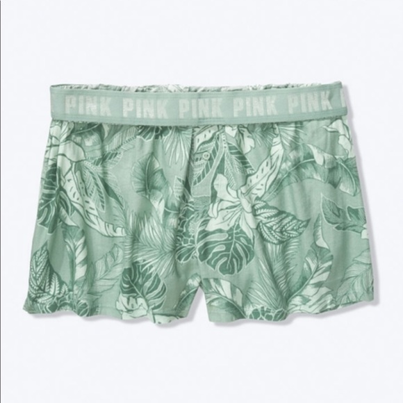 PINK Victoria's Secret Other - pink victoria’s secret | palm leaf green boxy sleep shorts